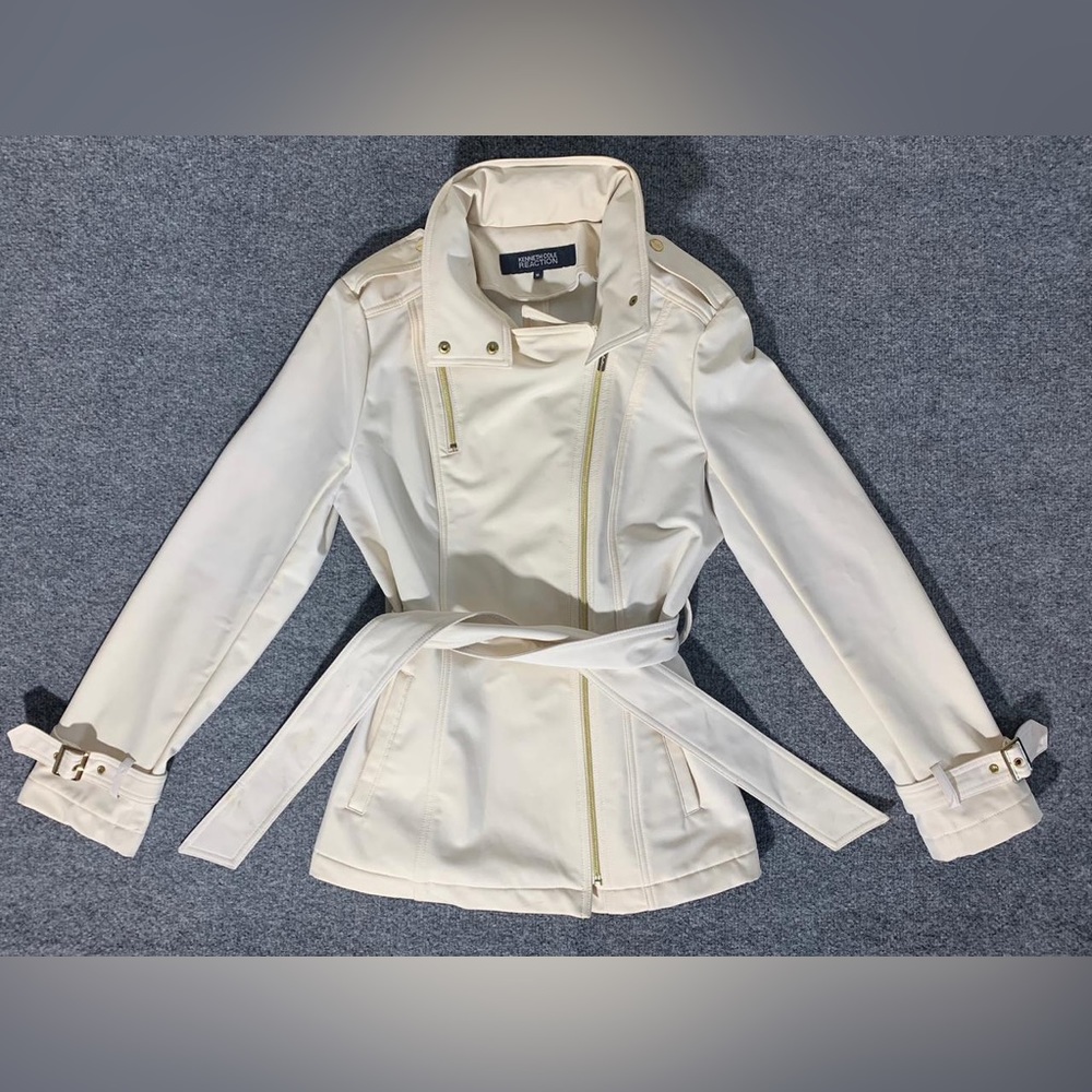 Kenneth Cole Reaction Womens Elegant Jacke crem size M
